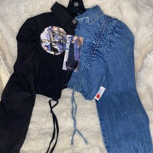 Half and half Jean jacket